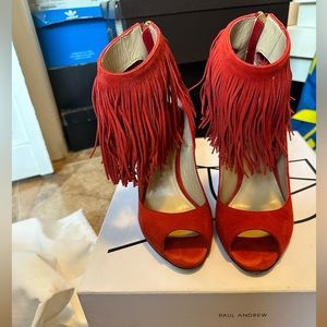 Paul Andrew worn once fringe sandal